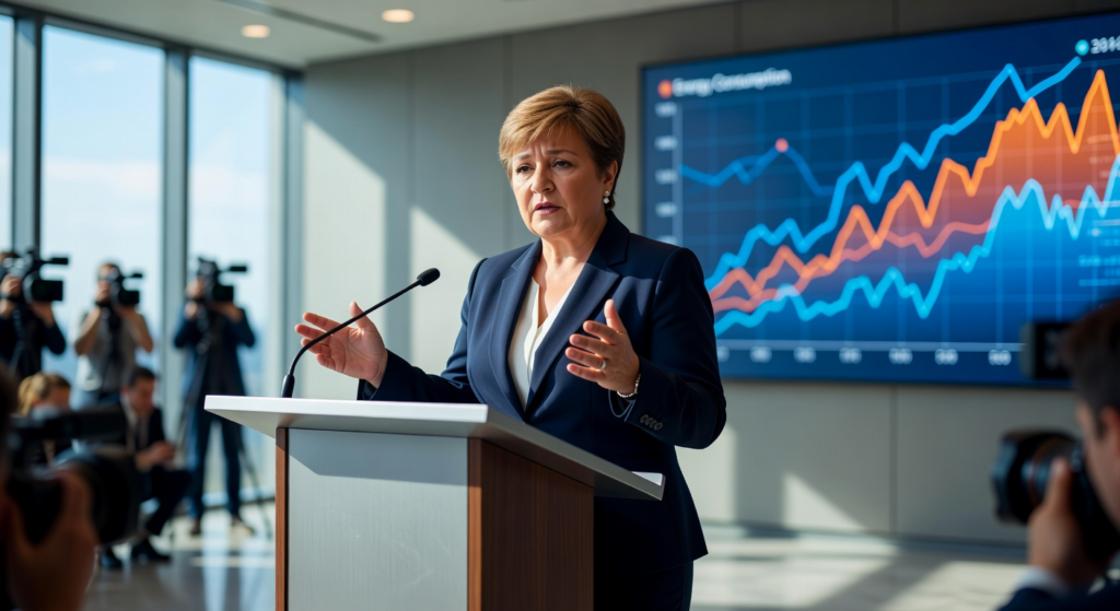 Georgieva insta a reducir demanda energética ante alza de precios